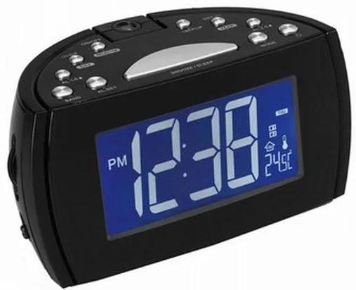 Rádio-despertador com Projetor LCD Denver Electronics 224810 Preto