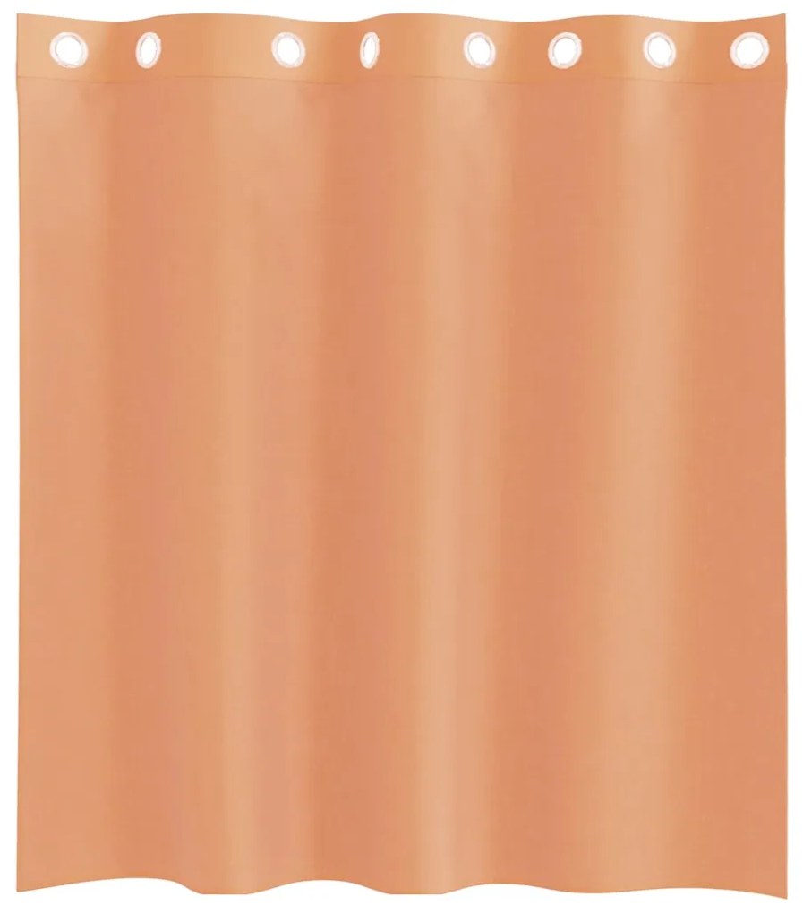 Cortinas de voile com ilhós 2 pcs terracota
