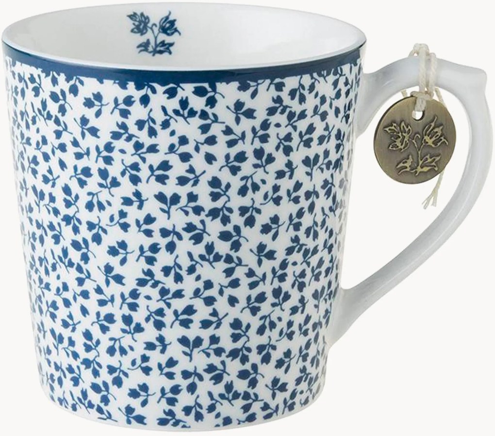 Canecas em porcelana Floris, conjunto de 4