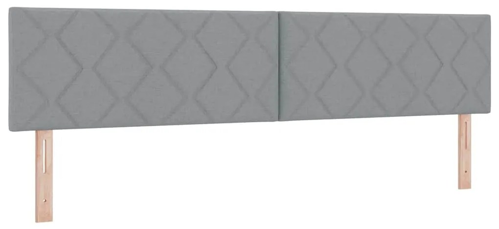 Cama Box Spring com Colchão Cinza Claro 200x200 cm em Tecido