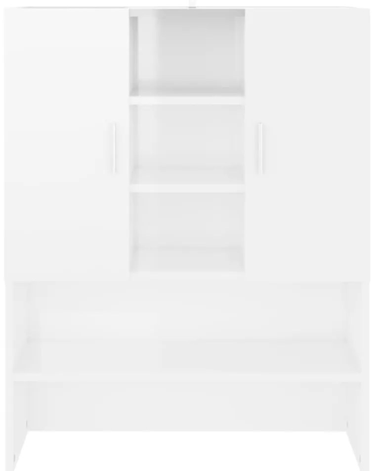 Armário máquina de lavar 70,5x25,5x90 cm branco brilhante