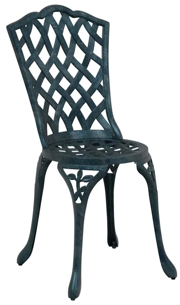 Conjunto de Bistro de Jardim 3 Peças vidaXL Verde em Alumínio Fundido