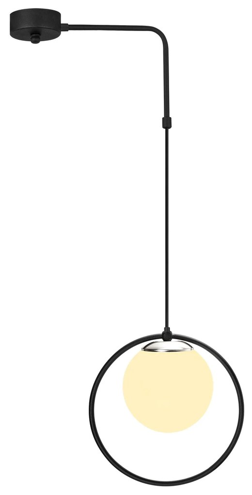 Candeeiro de Teto Dolunay – Preto e Branco – 42 x 15 cm