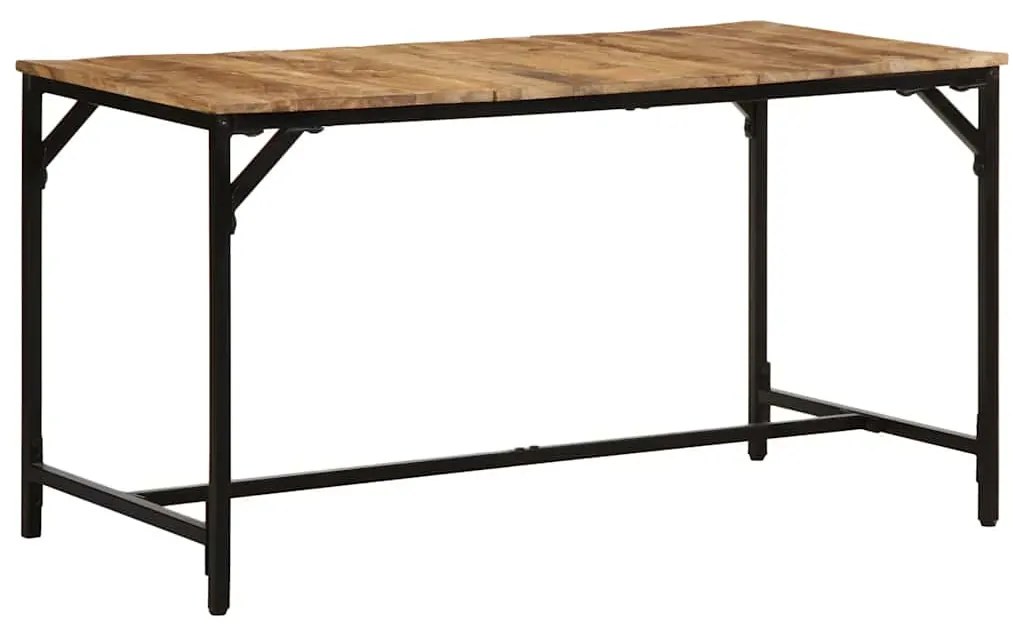 Mesa de jantar 140x70x75 cm madeira de mangueira maciça áspera