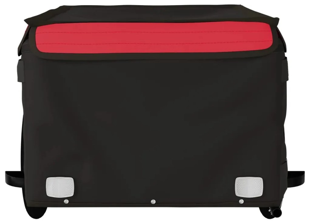 Reboque para bicicleta 45 kg ferro preto e vermelho