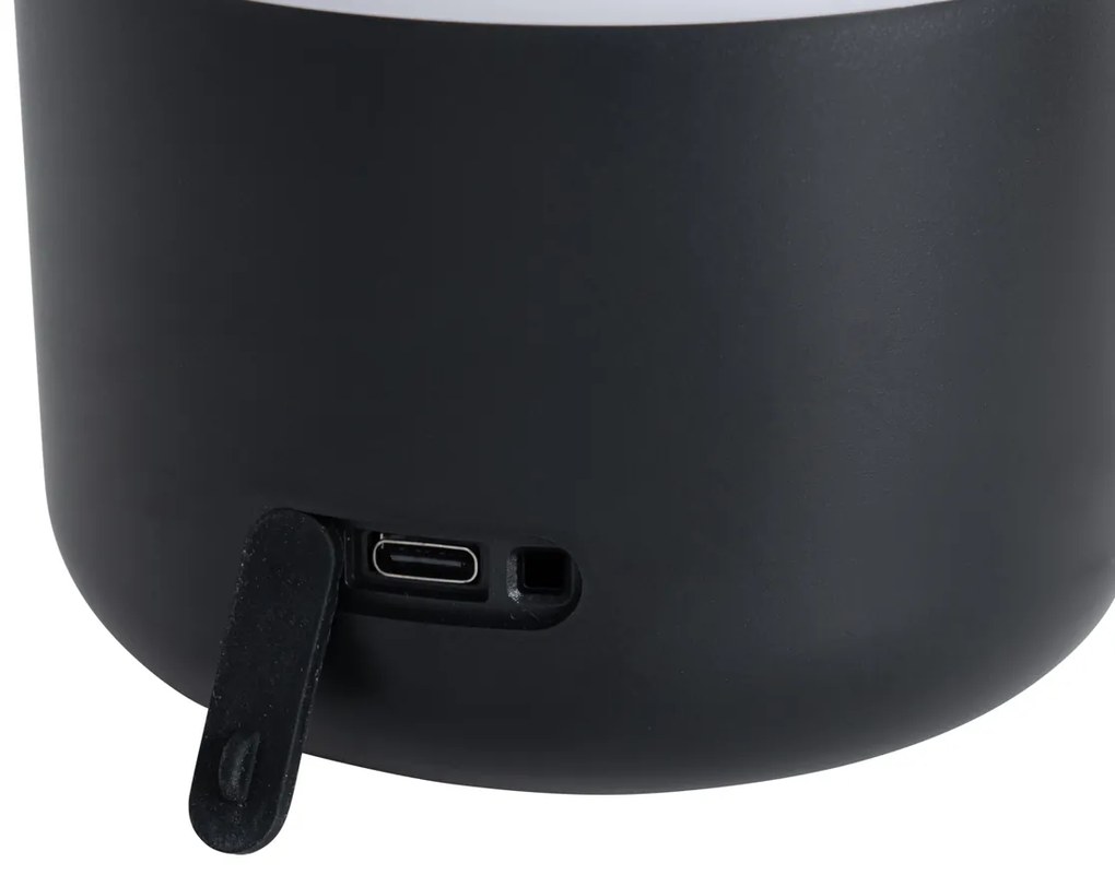 Candeeiro de Mesa Exterior Preto e Branco com LED Recarregável IP44 - Haard