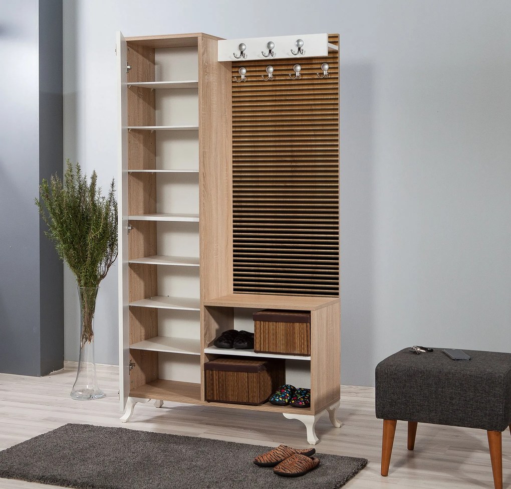 Hall Stand Inci – Carvalho Sonoma – 100x190x36 cm