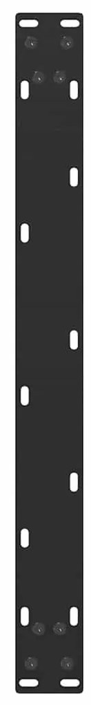 Pés para mesa de centro em formato de U, 2 peças, preto, 60x(30-31) cm