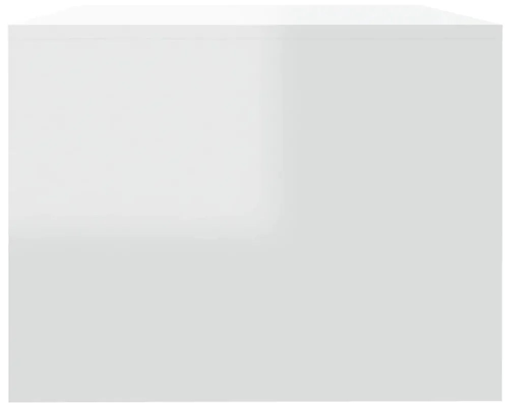 Mesa de centro 102x55x42 cm madeira processada branco brilhante