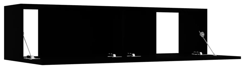 Móvel de TV 120x30x30 cm derivados de madeira preto