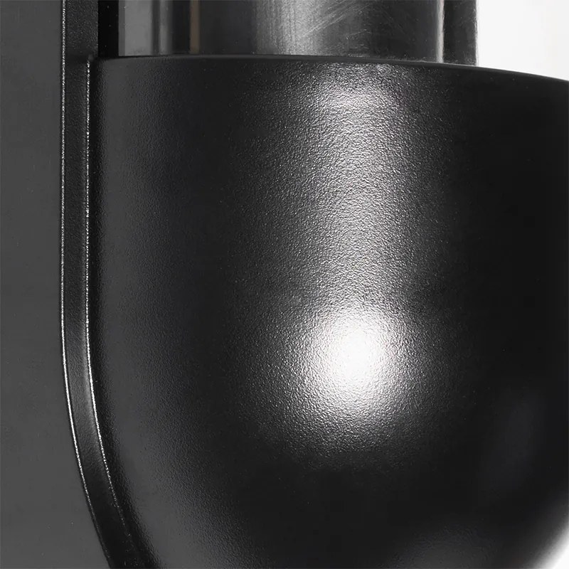 Candeeiro de parede exterior moderno preto IP54 - Stockholm Moderno