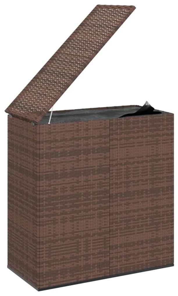 Caixa para almofadões de jardim 100x49x103,5cm vime PE castanho