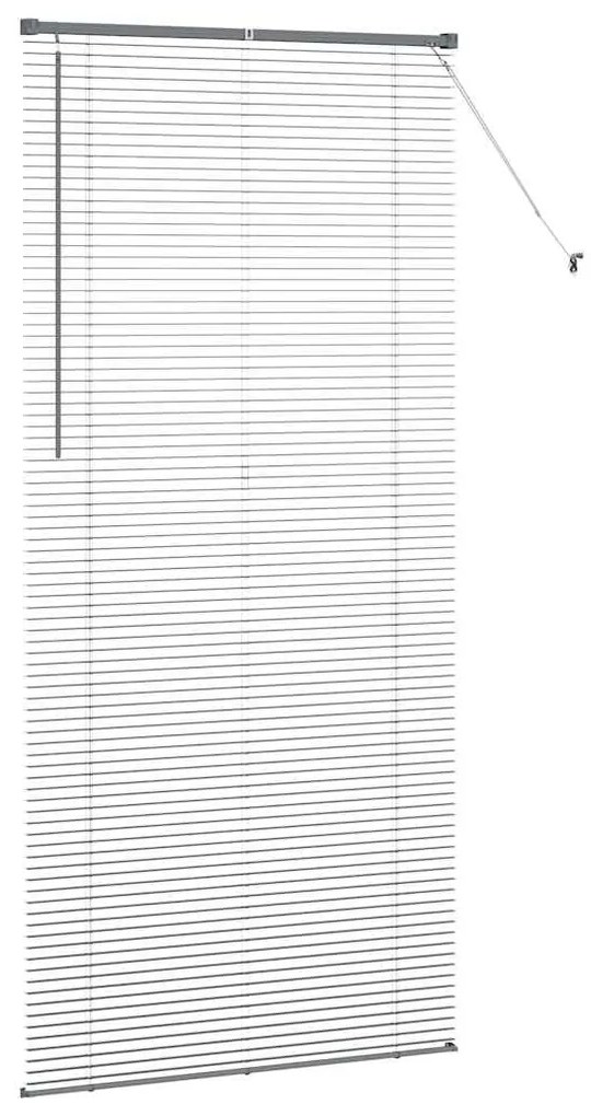 Persiana de Janela Cinzento-escuro 100 x 220 cm Alumínio