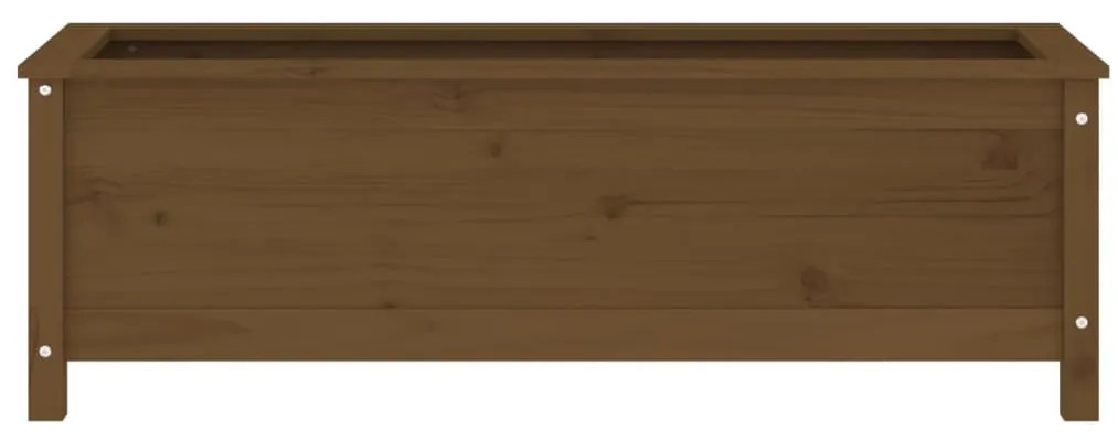 Canteiro elevado jardim 119,5x40x39cm pinho maciço castanho-mel