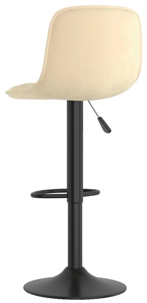 Bancos de bar 2 pcs veludo creme
