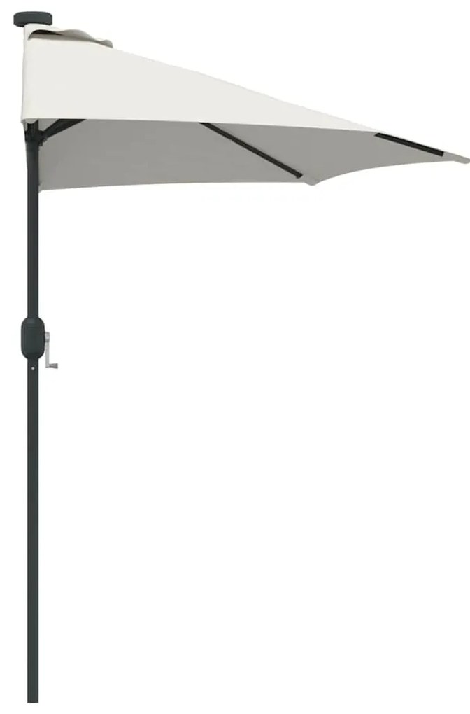 Parasol de Jardim Meio Areia Largo Alumínio