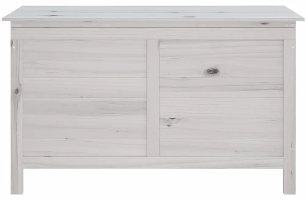 Caixa de arrumação p/ jardim 99x49,5x58,5cm abeto maciço branco