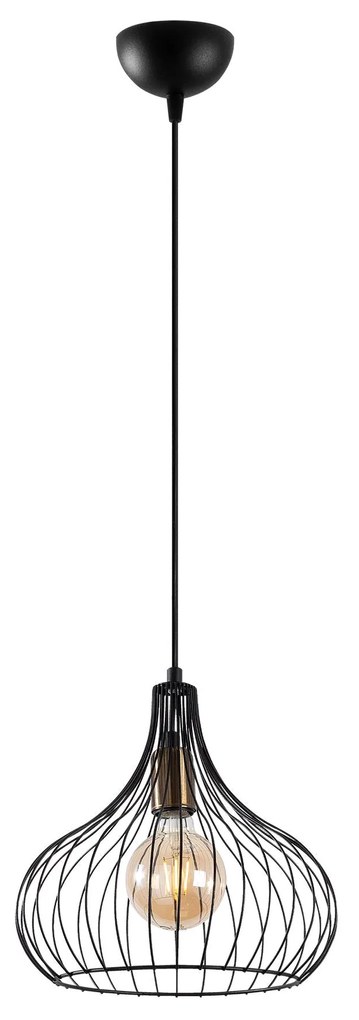 Candeeiro Suspenso Teldamla – Preto Antigo – 22 x 22 x 120 cm