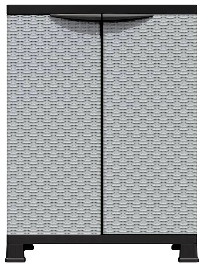Armário de plástico 68x39x92 cm design em vime