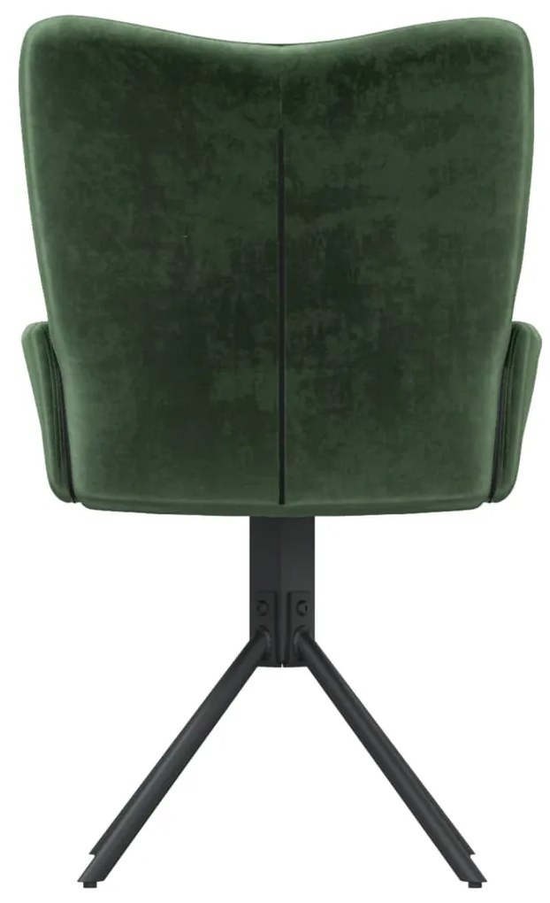 Cadeiras de jantar giratorias 2 pcs veludo verde-escuro
