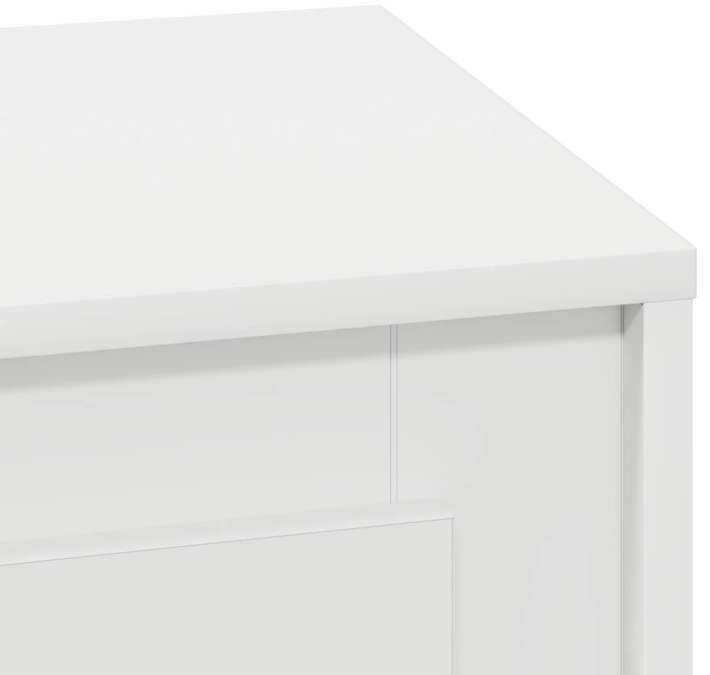 Mesa de cabeceira com luzes LED Branca 44x34,5x45 cm
