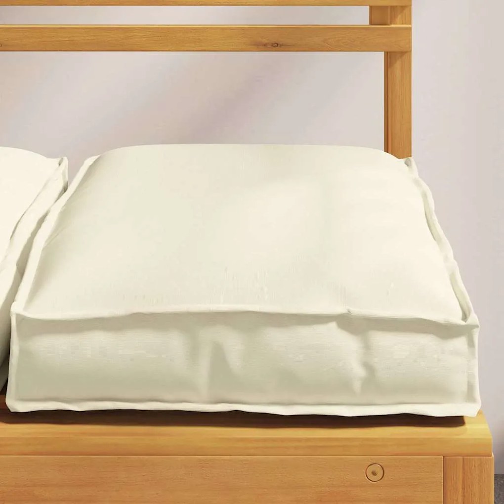 Almofadas de Pallet para Assento 2 pcs Creme 40x40x8 cm Tecido Oxford
