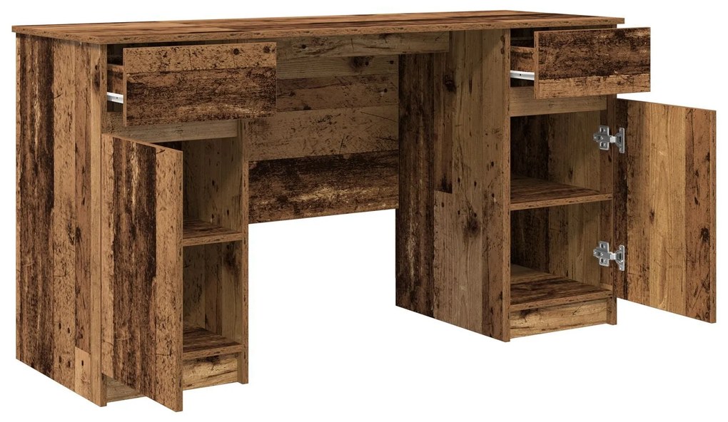 mesa vidaXL madeira antiga 140x49x76 cm madeira engenheirada