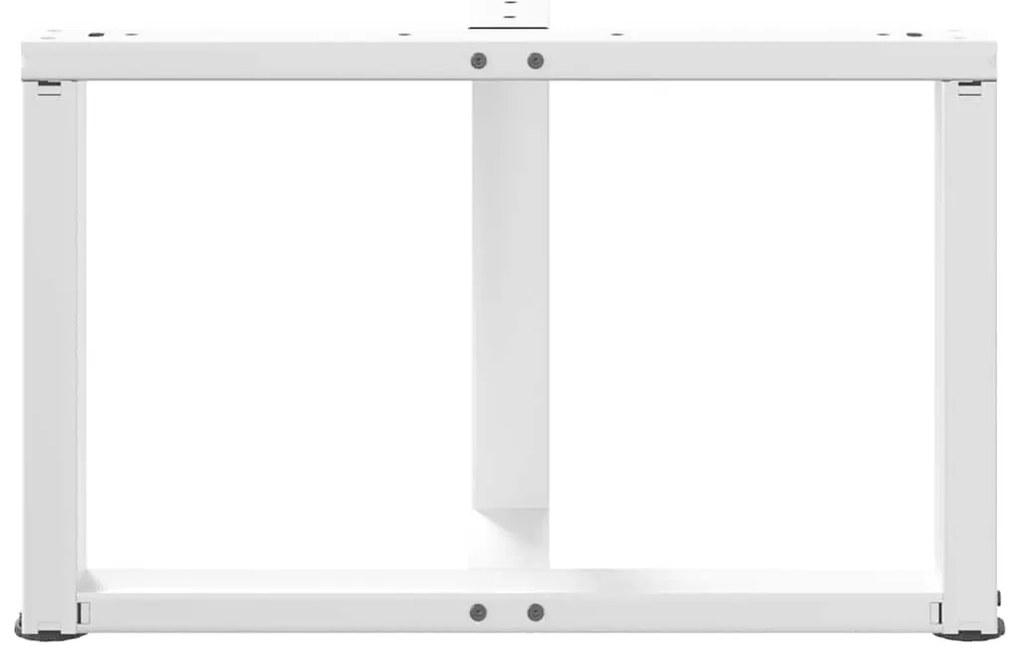 Pés para mesa de centro em forma de T, 2 peças, branco, 70x25x(42-43)