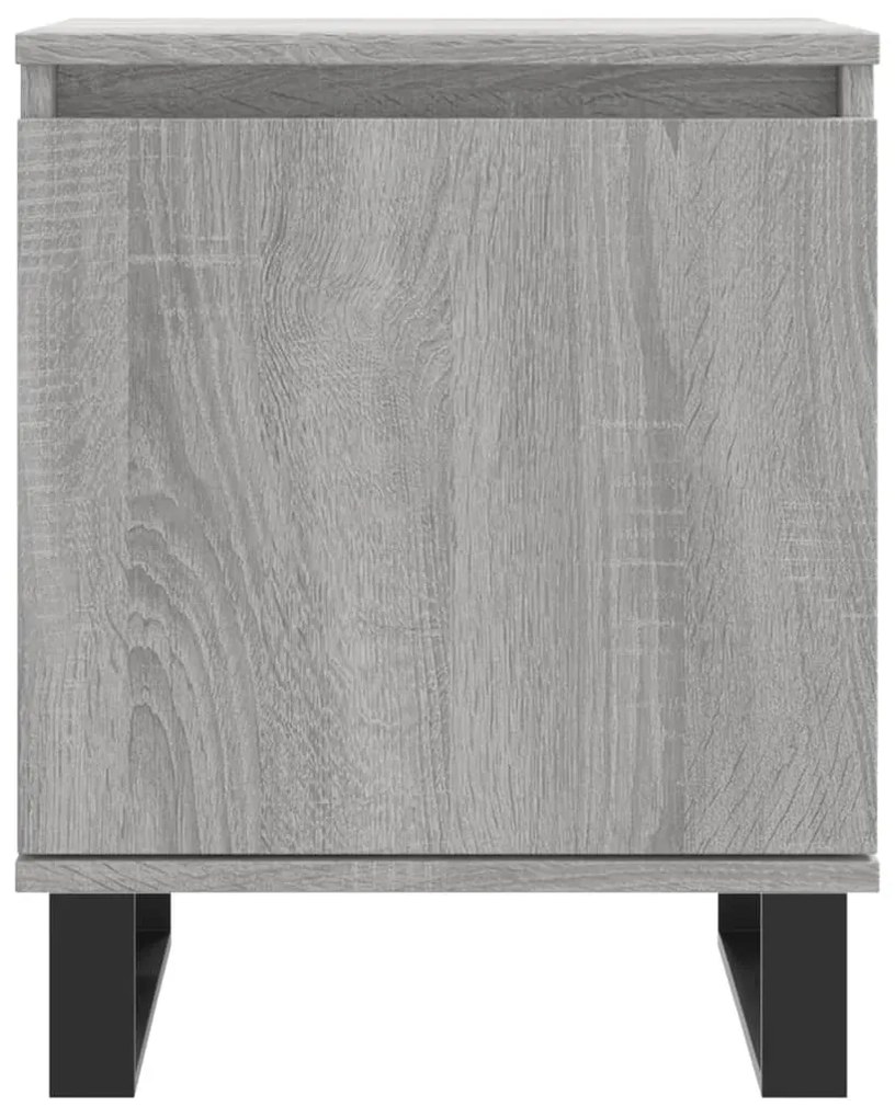 Mesas cabeceira 2pcs 40x30x50 cm derivados madeira cinza sonoma