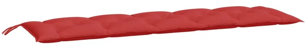 Almofadões banco jardim 2 pcs 180x50x7cm tecido oxford vermelho