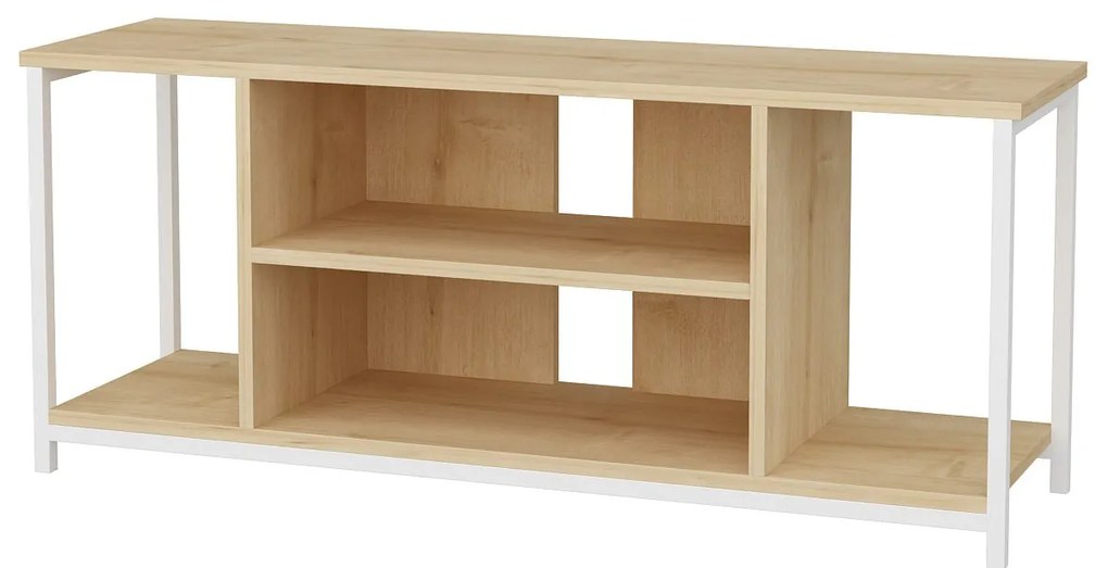 Móvel TV Rinaldo – Branco Carvalho – 120 cm x 35 cm x 50,8 cm