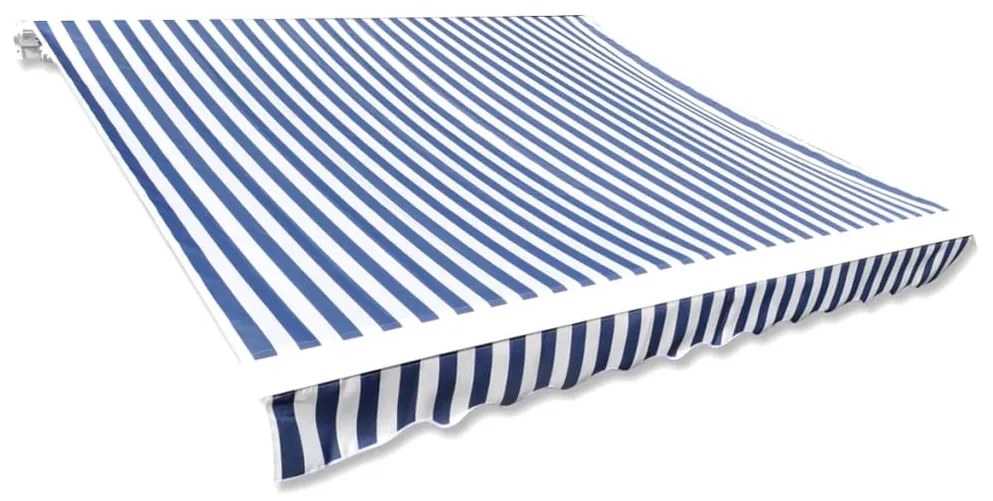vidaXL Lona para toldo azul/branco 3 x 2,5 m (sem estrutura/caixa)