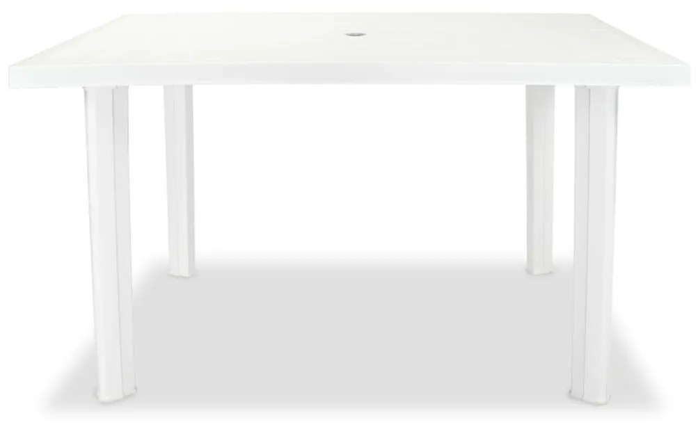 Mesa de jardim 126x76x72 cm plástico branco