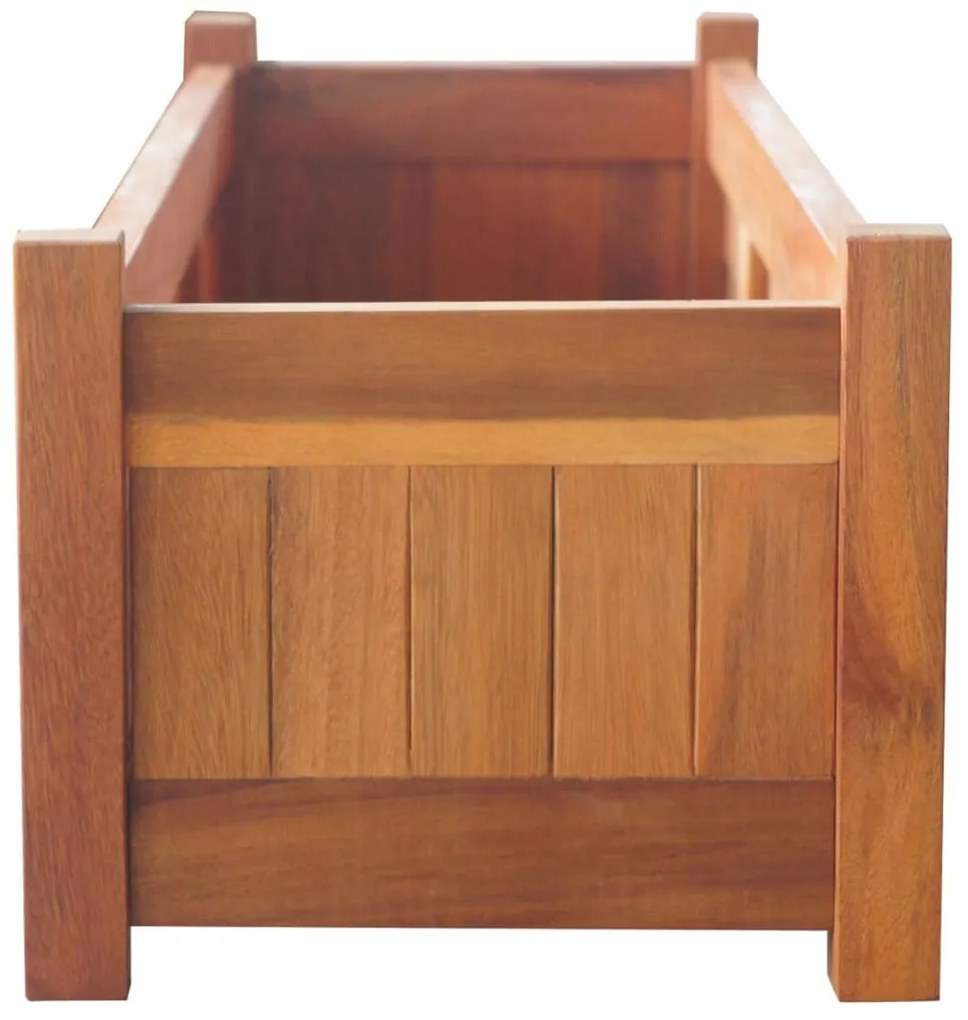 Canteiro elevado de jardim 2 pcs 100x30x25 cm madeira de acácia