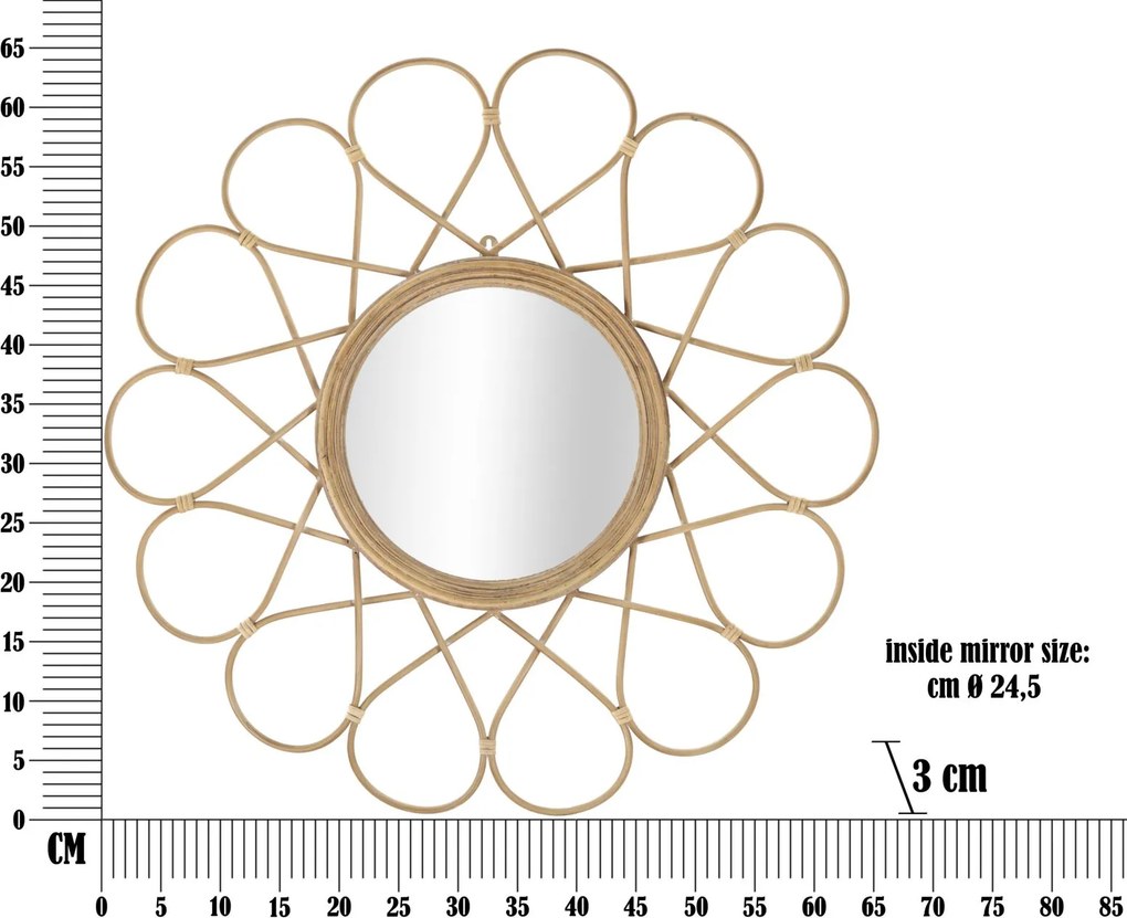 ESPELHO DE PAREDE ALMERIA 65,5X3 CM CASTANHO