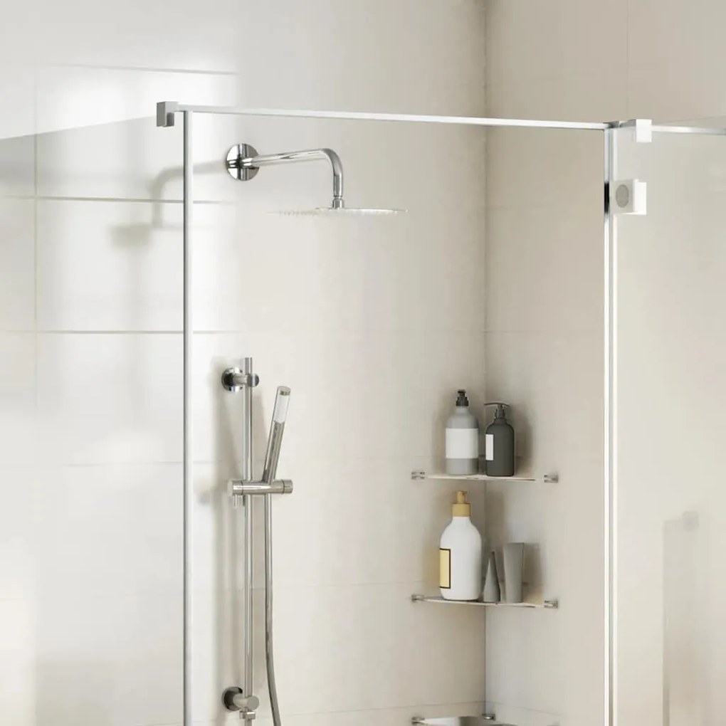 vidaXL Cabeça de chuveiro quadrada em aço inoxidável 304 20x20 cm