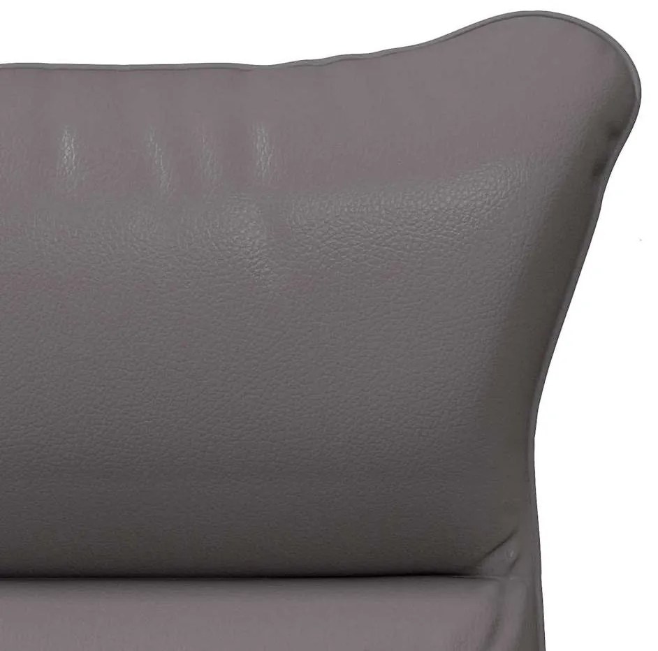Cadeira Relaxante vidaXL Cinza em Couro Sintético