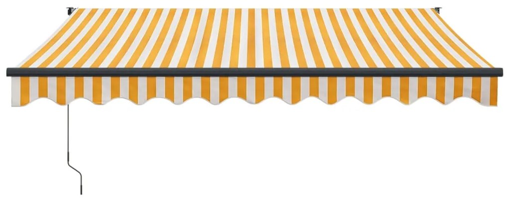 Toldo retrátil automático 3,5x2,5 m amarelo e branco