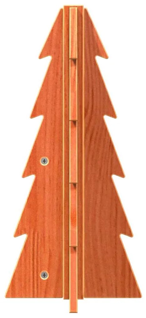 Árvore de Natal decorativa 49 cm pinho maciço castanho-mel