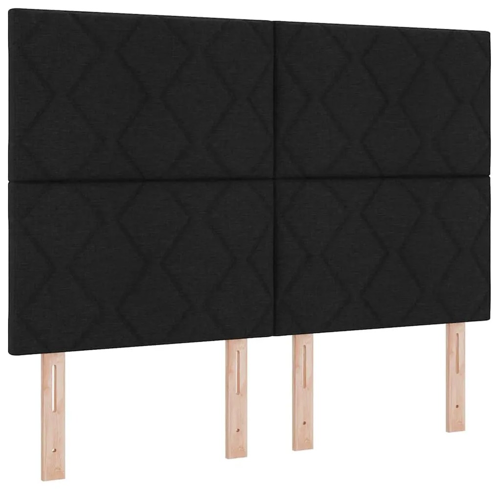 Cama vidaXL Preta 140x190 cm em Tecido