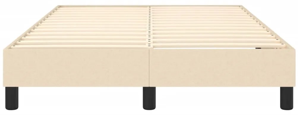 Estrutura de cama sem colchão 120x200 cm tecido cor creme