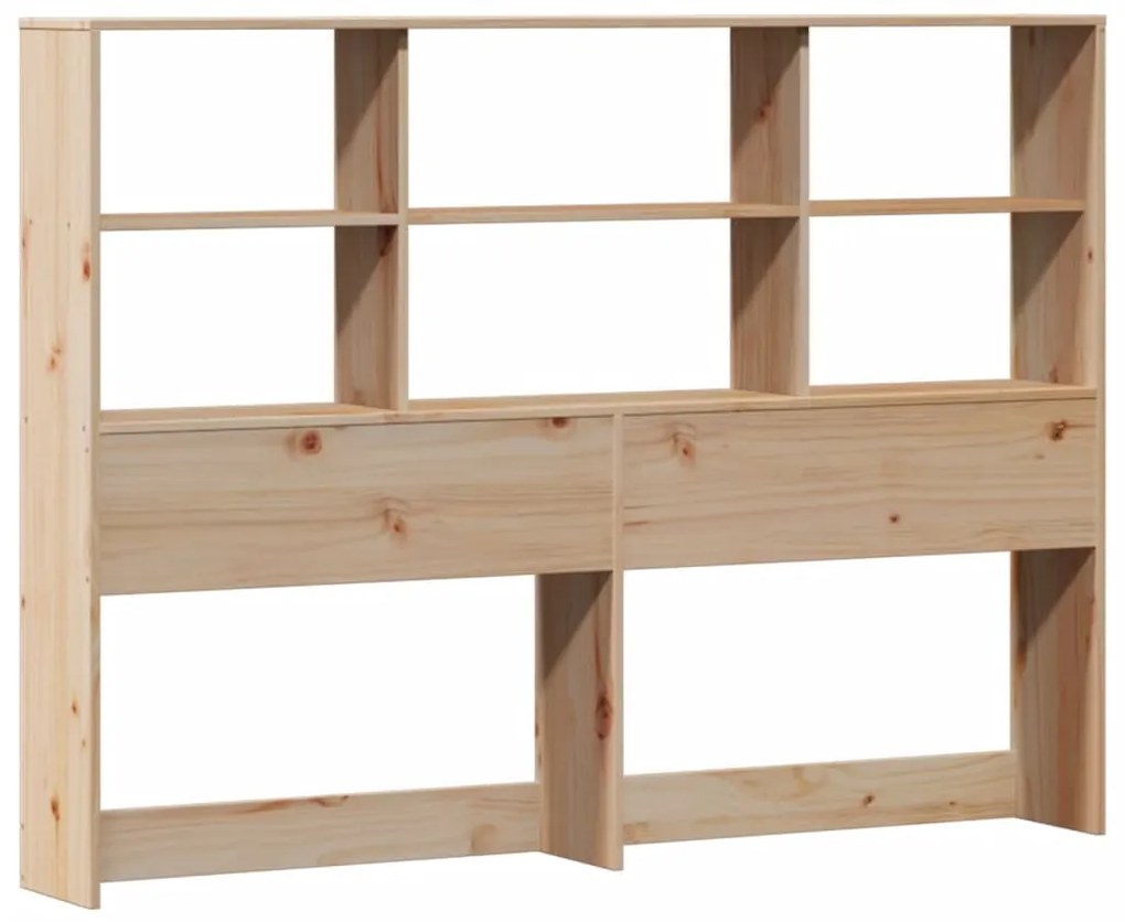 Cama com estante sem colchão 140x190 cm pinho maciço