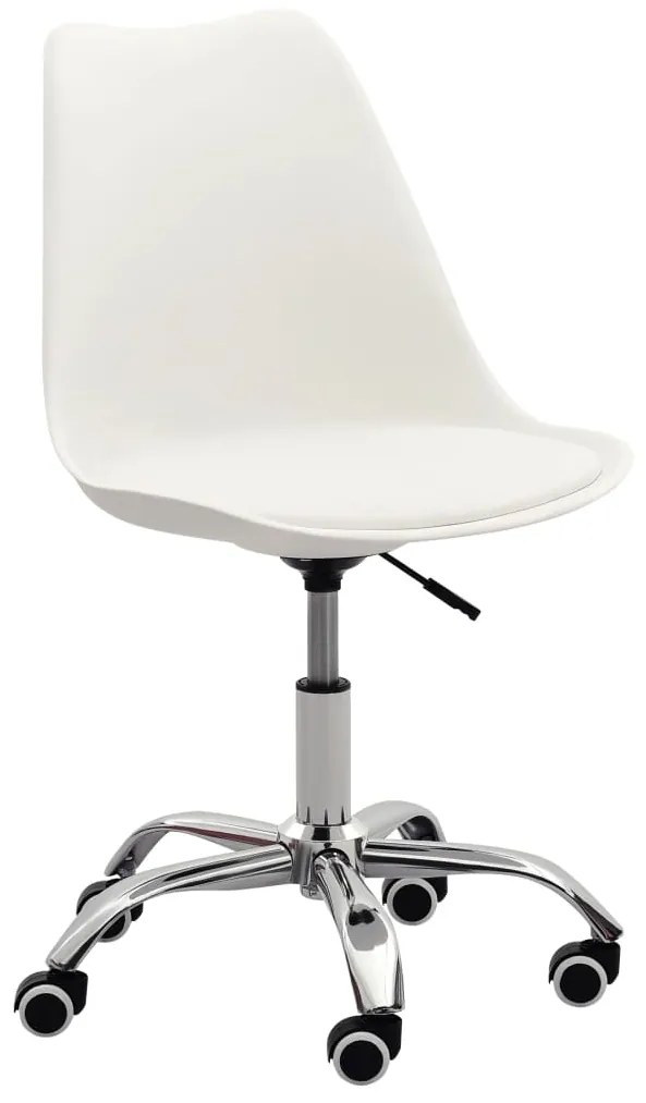 vidaXL Cadeira de escritório couro artificial branco