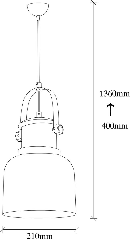 Candeeiro Chandelier Dodo – Cobre – 21 x 21 cm
