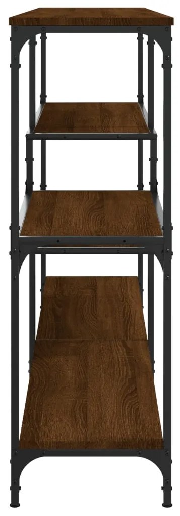 Mesa consola 160x32x95 cm derivados madeira carvalho castanho