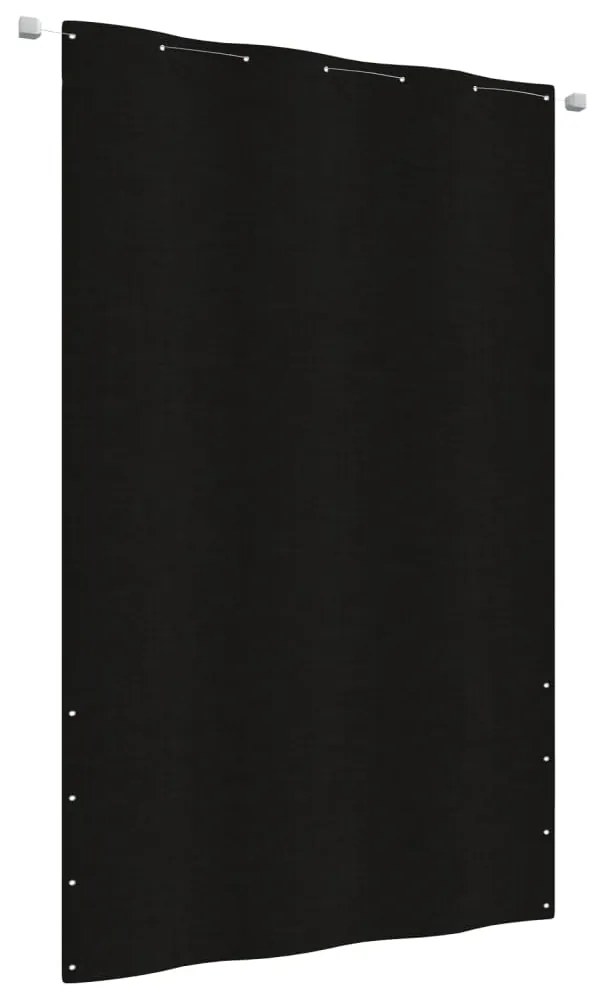 vidaXL Tela de varanda 140x240 cm tecido oxford preto