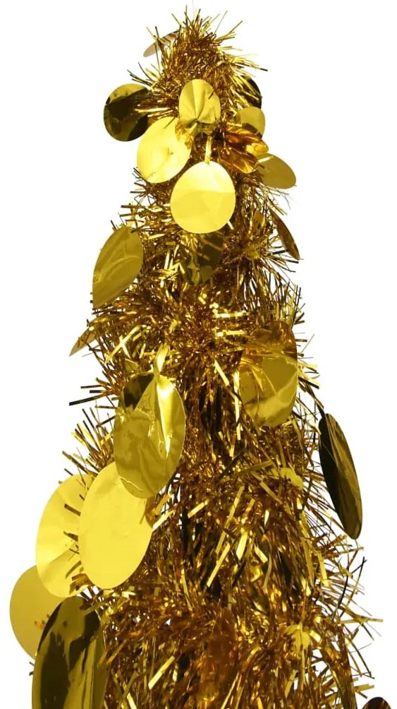 Árvore de Natal pop-up artificial 120 cm PET dourado