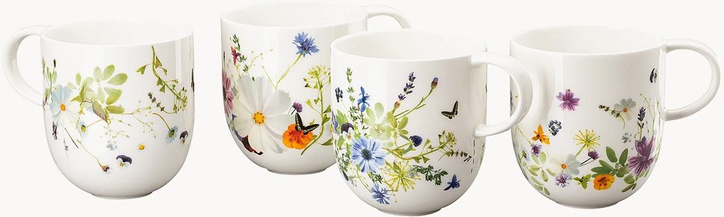 Canecas em porcelana fina Brillance, conjunto de 4