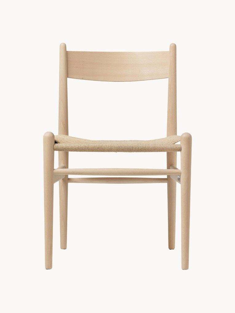 Cadeira de jantar em madeira com assento entrançado CH36