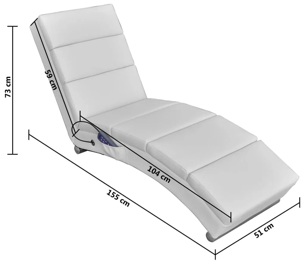 Cadeira de massagens couro artificial branco